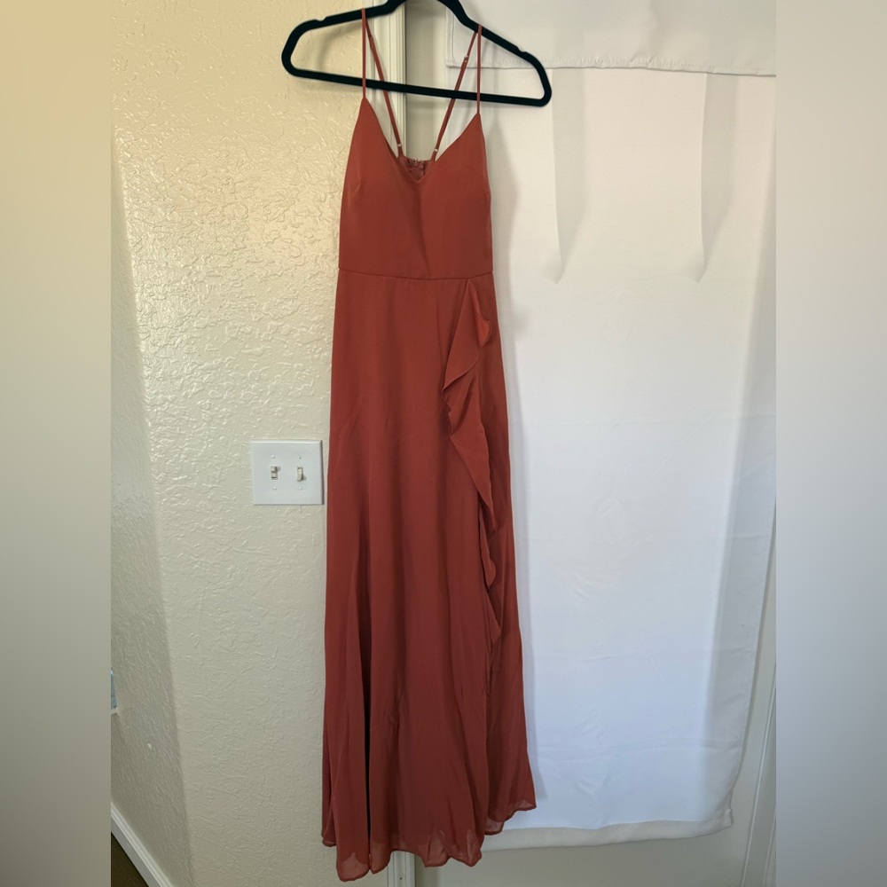 Birdy Grey Terracotta Halter Maxi Dress